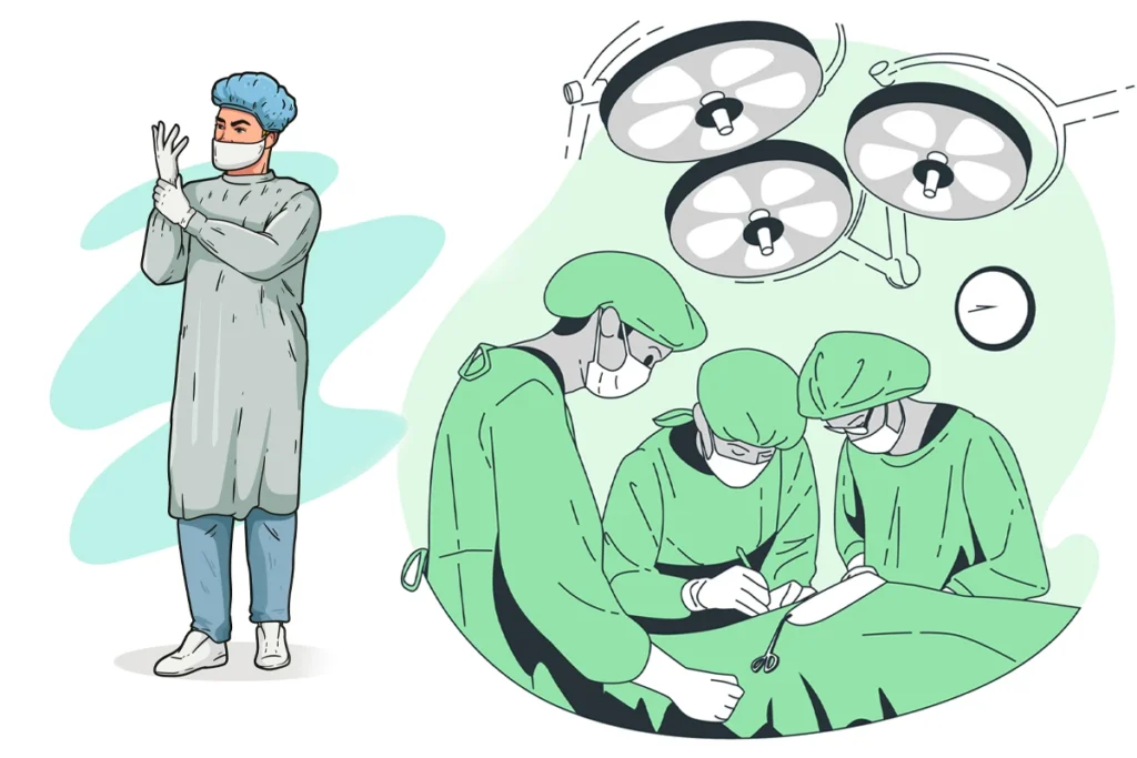 Consultation between patient and bariatric surgeon about weight loss surgery options